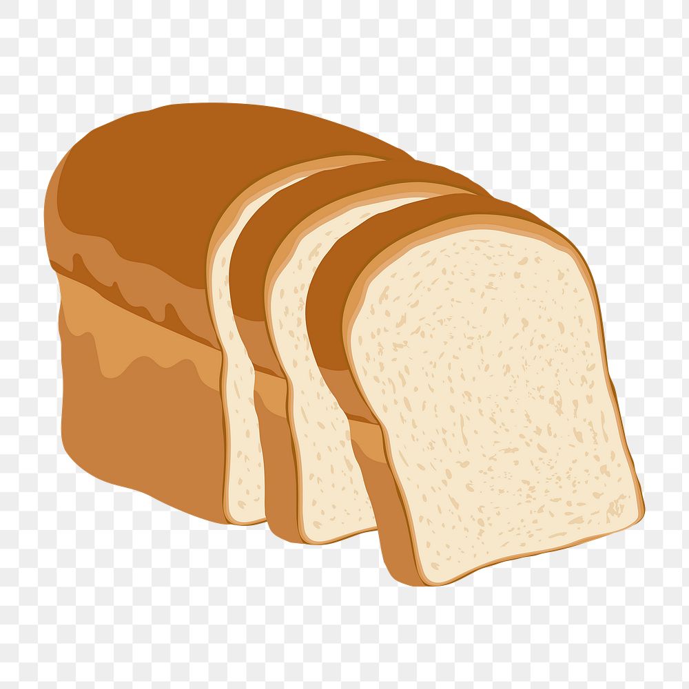Bread png sticker, food illustration on transparent background