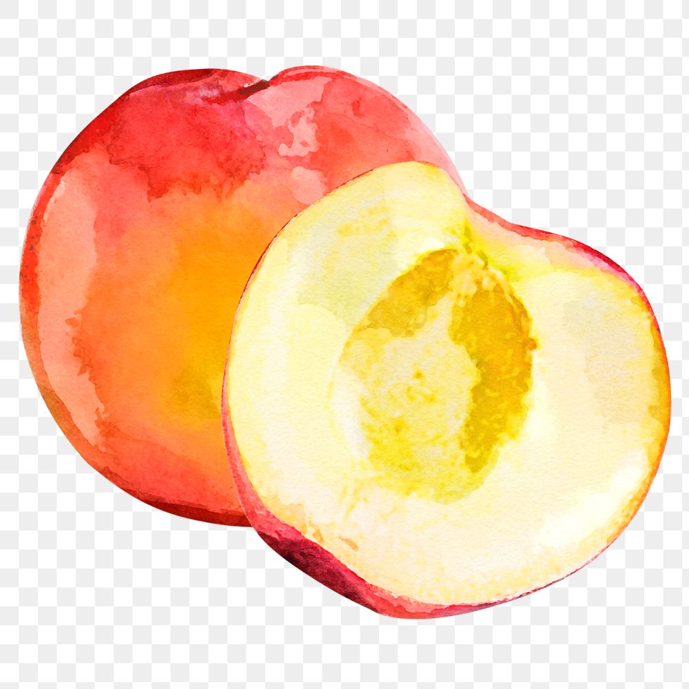 Peach png clipart, fruit sticker on transparent background