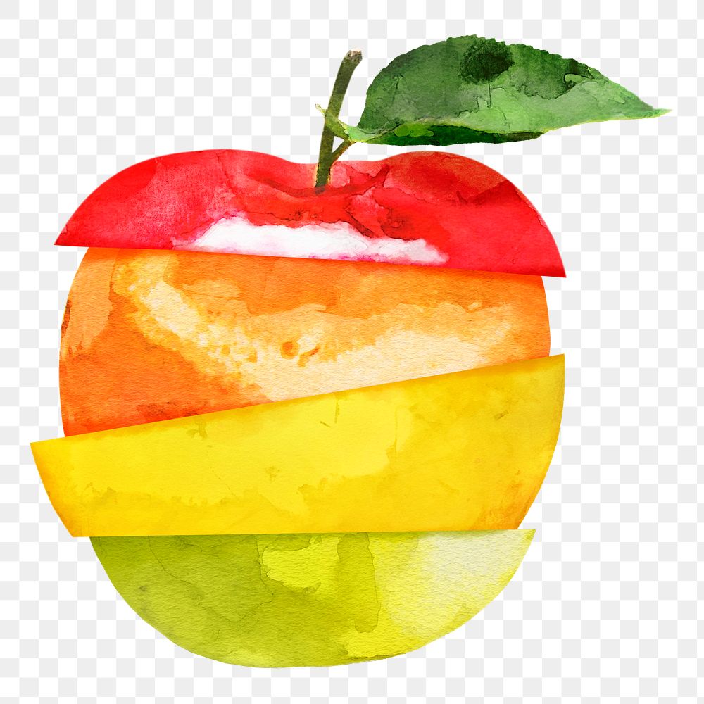 Eat variety apple png clipart, fruit drawing on transparent background