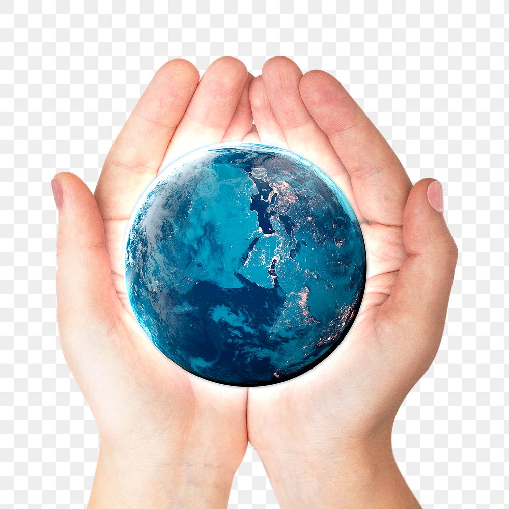 Planet Earth png sticker, transparent background