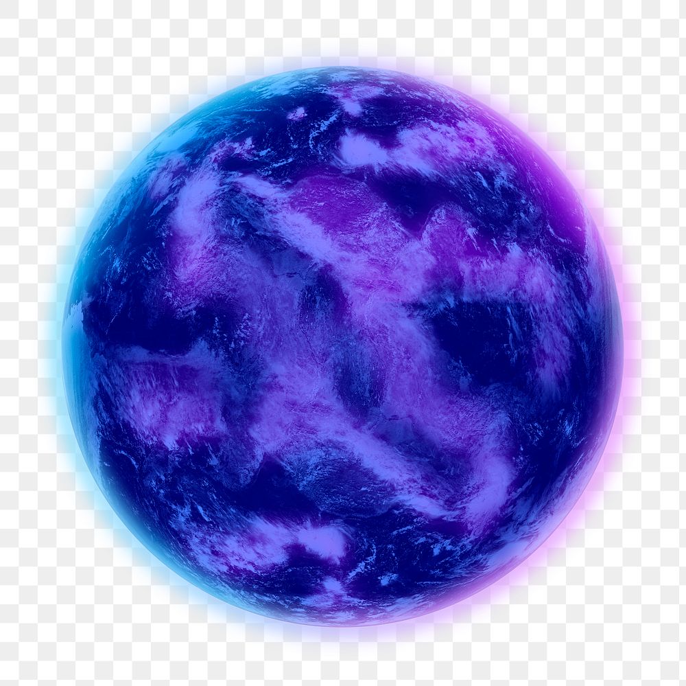 Glowing earth png, environment collage element, transparent background