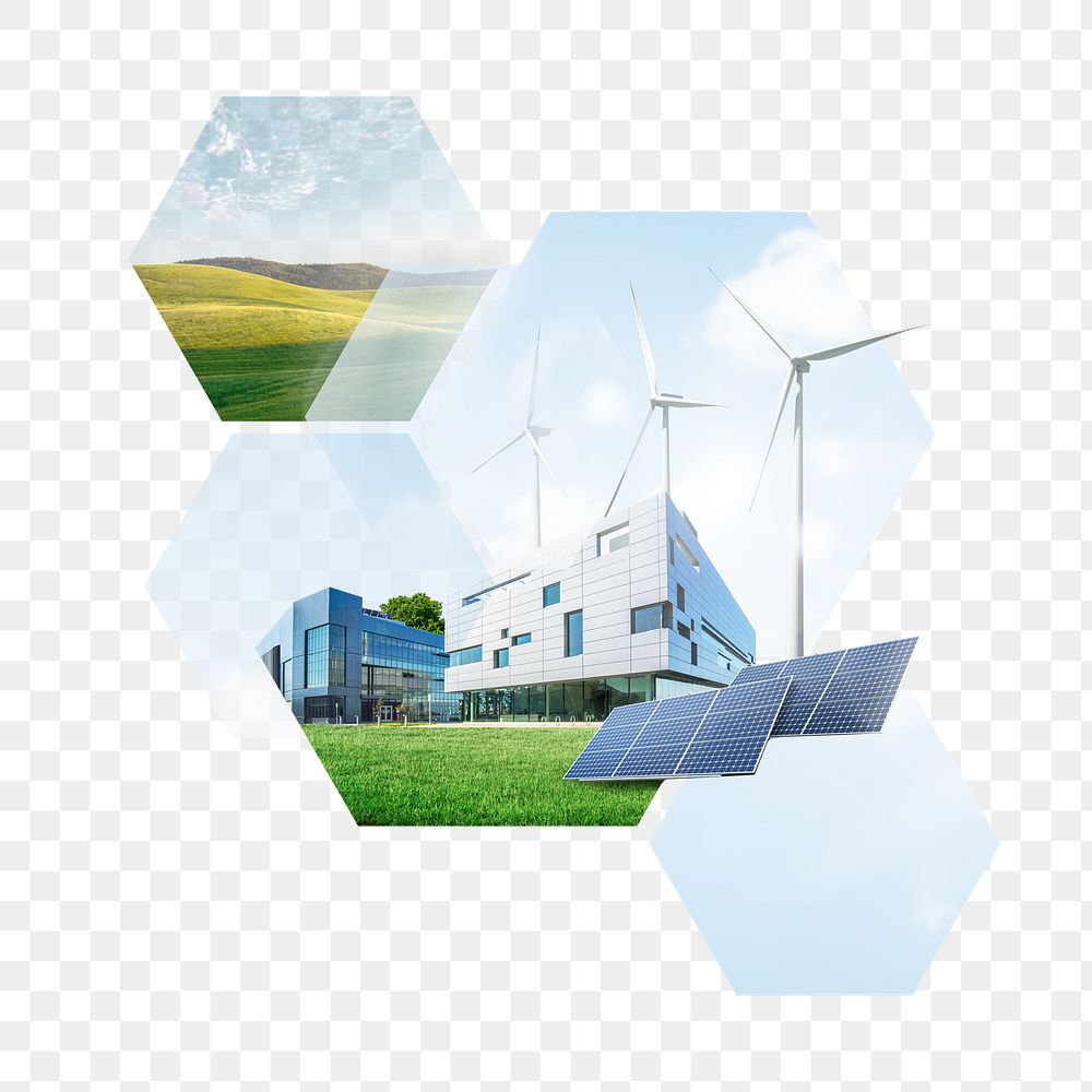 Renewable energy png, environment collage element, transparent background