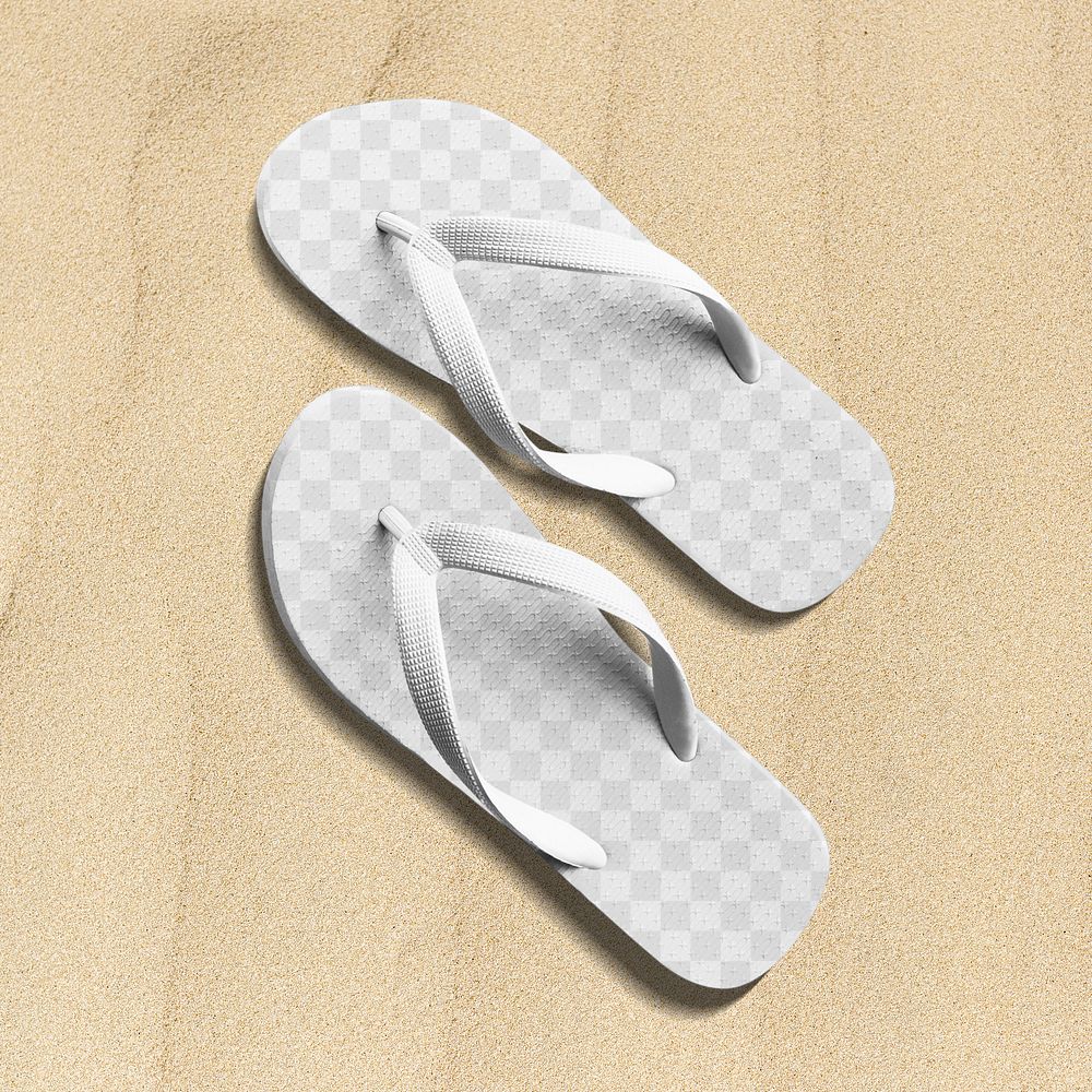 Flip-flop png shoes mockup summer fashion