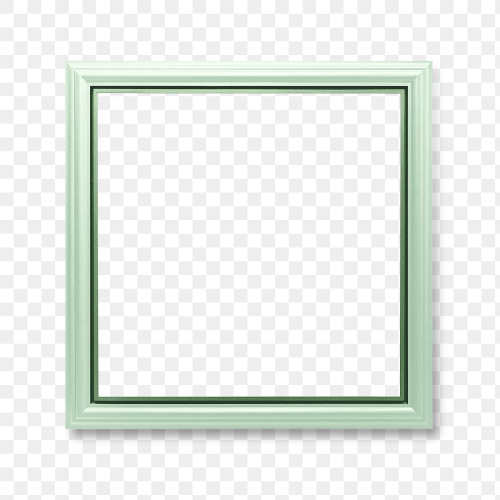 Green photo frame mockup