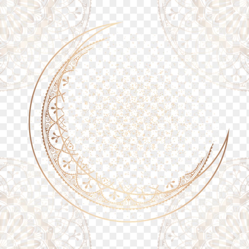 Eid Mubarak crescent moon illustration transparent png