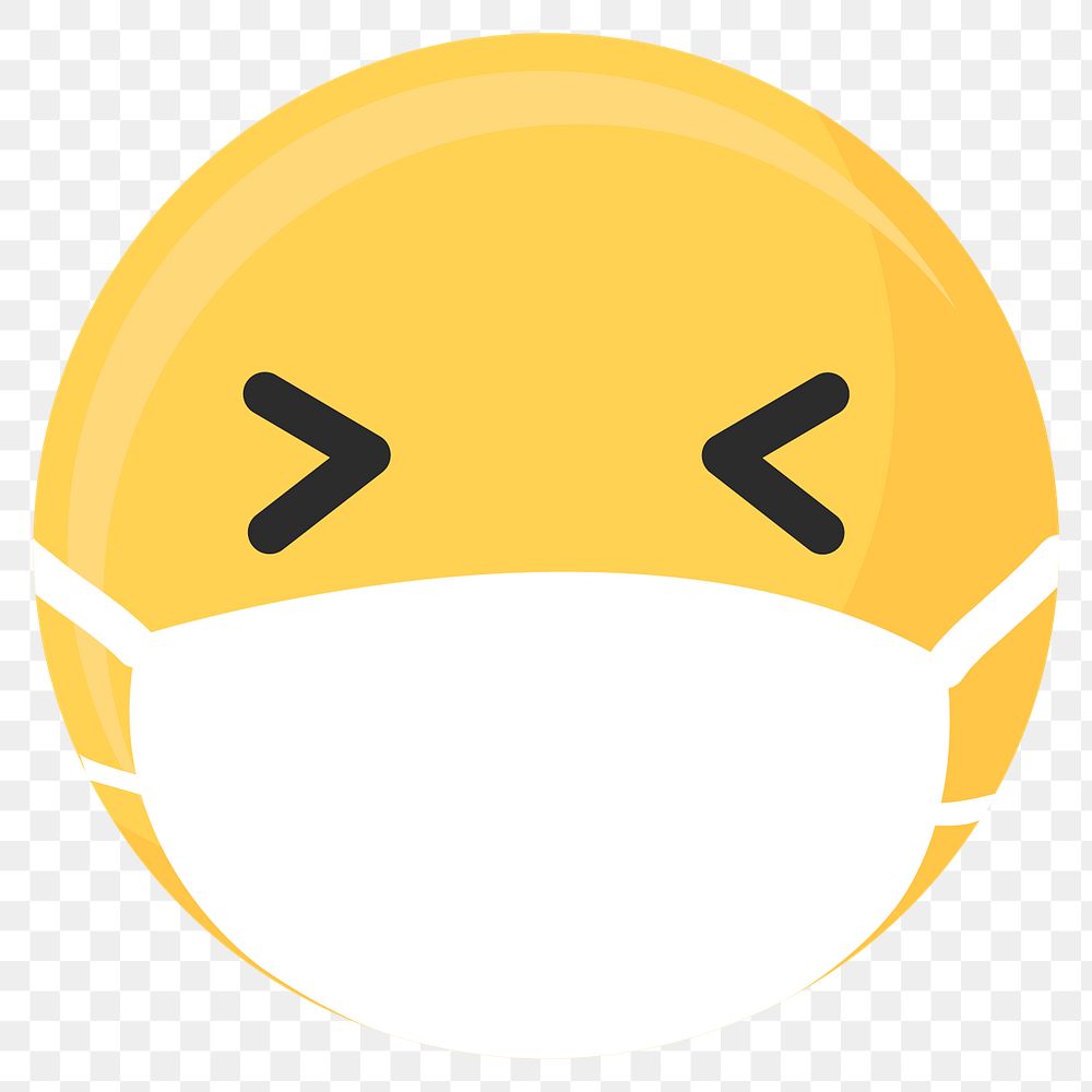 Happy Emoji Wearing A Face 