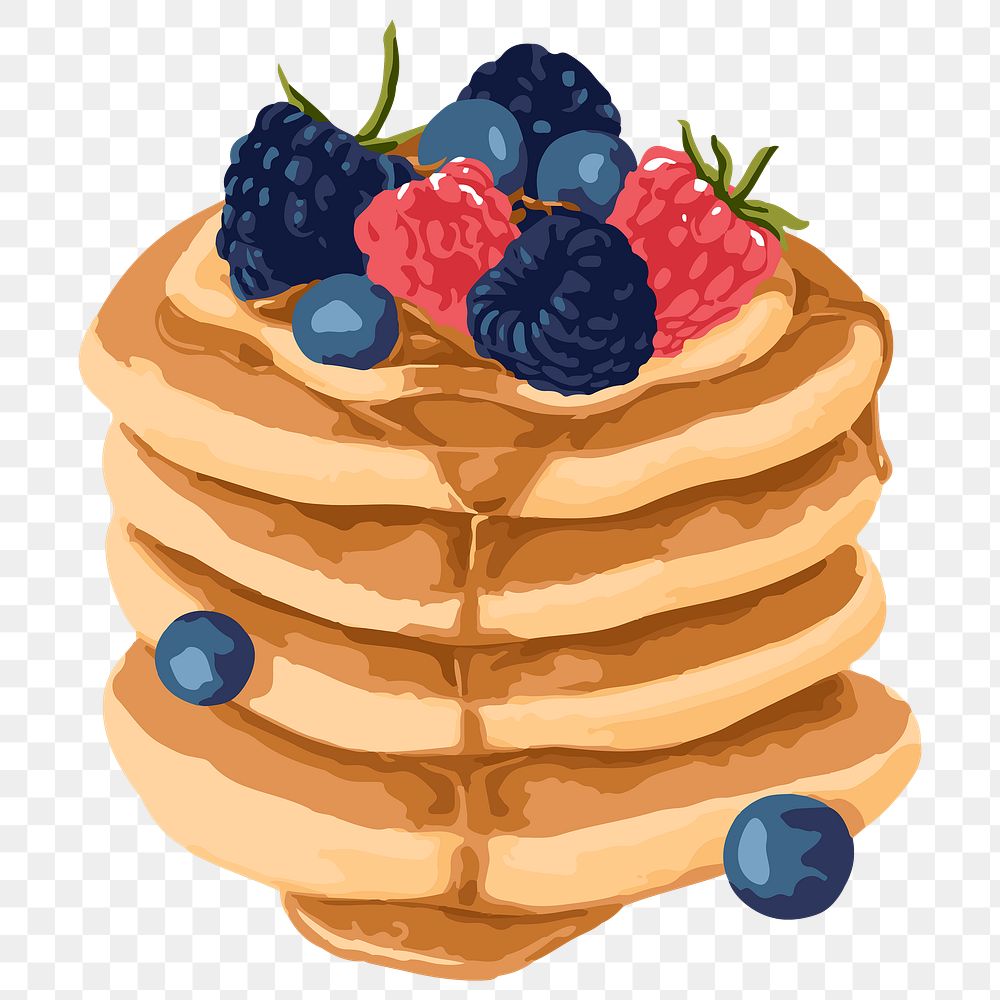 Vectorized hand drawn pancake sticker design resource
