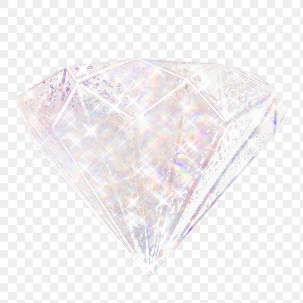 Silver holographic diamond design element
