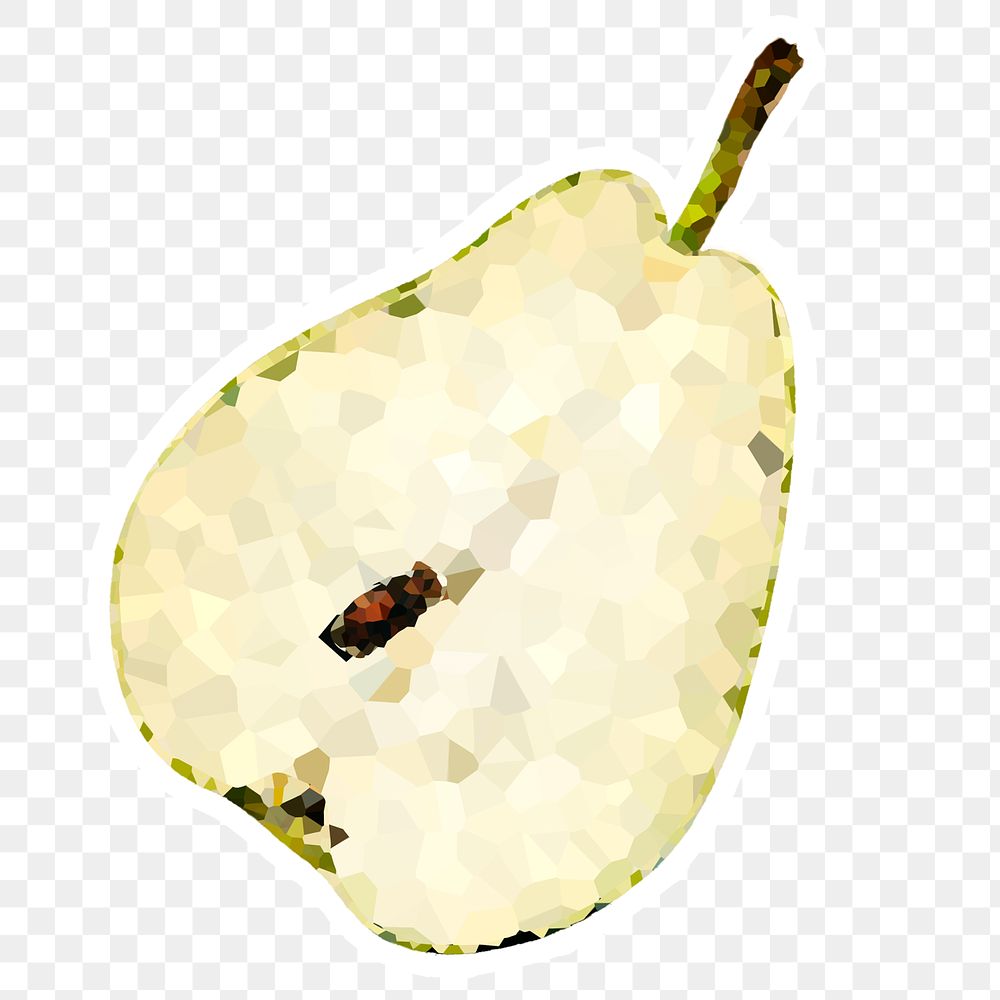 Pear crystallized style sticker overlay