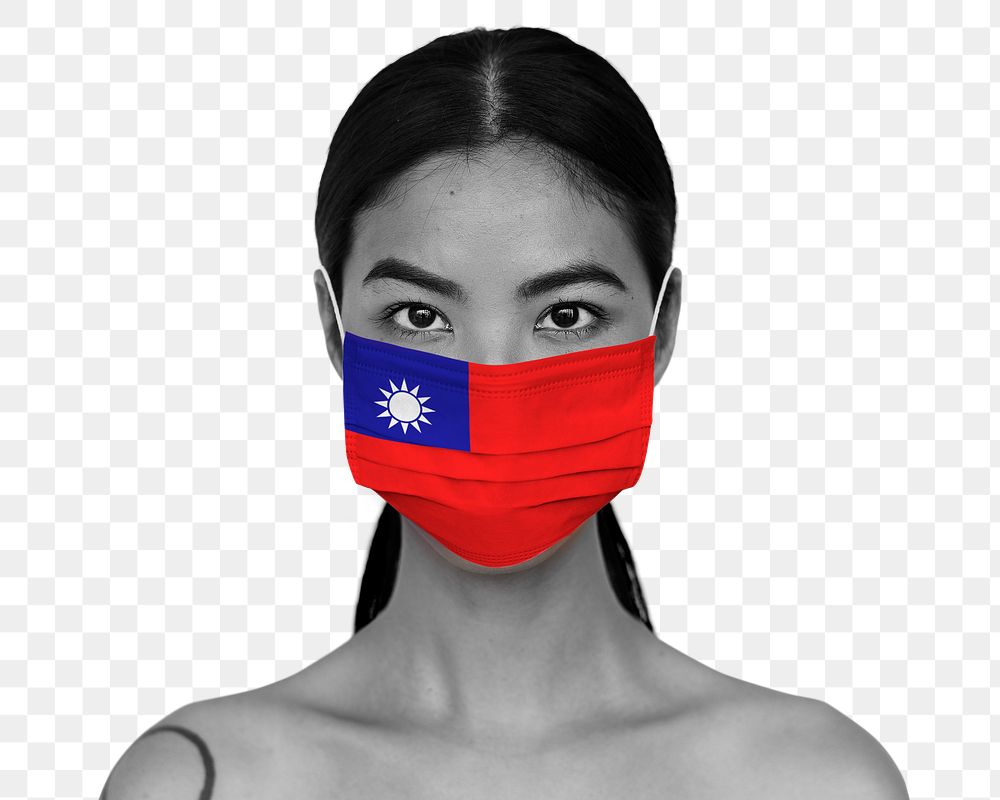 Taiwanese woman wearing a face mask during coronavirus pandemic