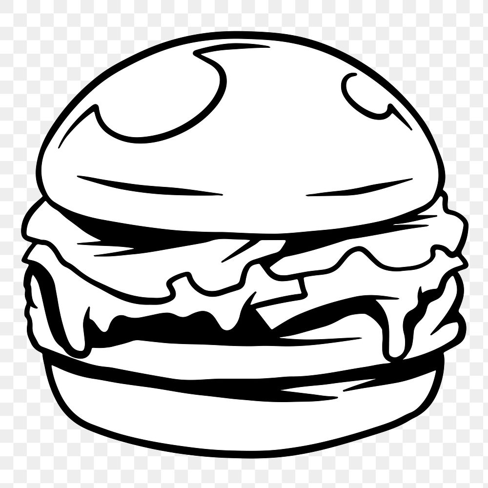 White cheeseburger sticker design element