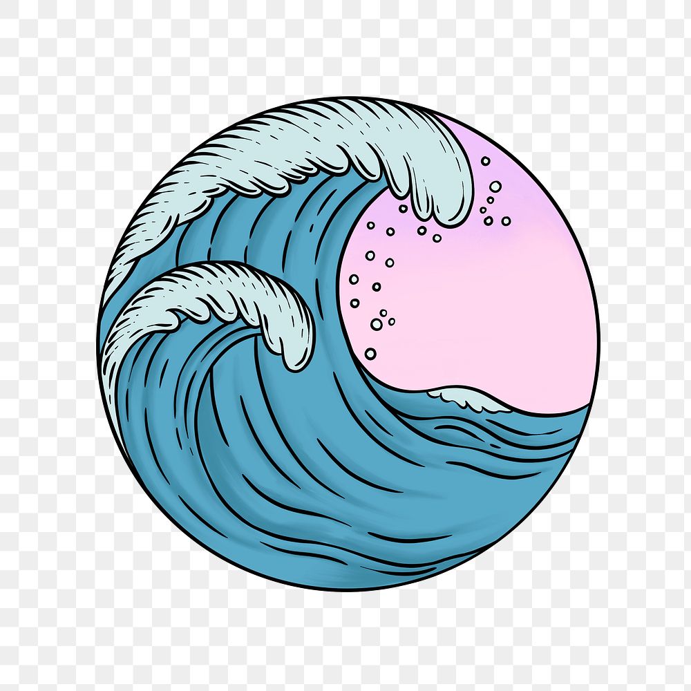 Blue ocean waves sticker overlay | Premium PNG Sticker - rawpixel