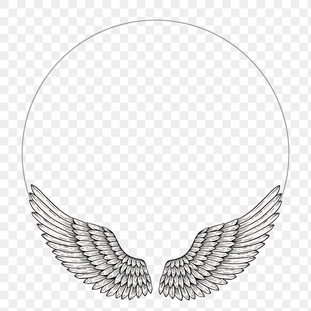 Angel wings frame design element