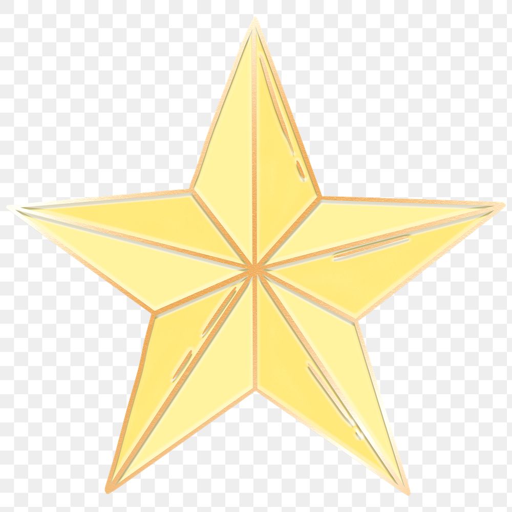 Gold star icon design element