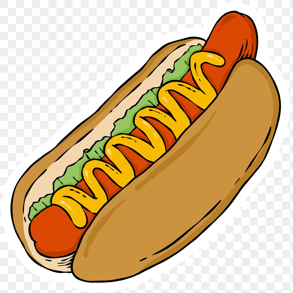 Delicious hotdog bun sticker png | Free PNG Sticker - rawpixel