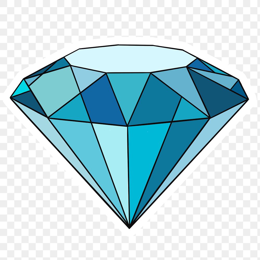 Shiny crystal diamond psd sticker | Premium PNG Sticker - rawpixel