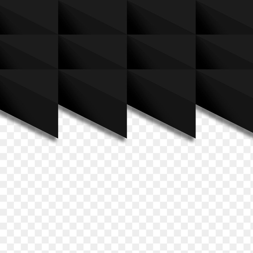 Black geometric patterned border design | Free PNG - rawpixel