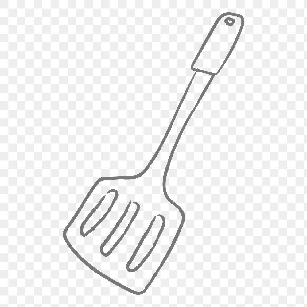 Doodle kitchen spatula design element Premium PNG Sticker rawpixel