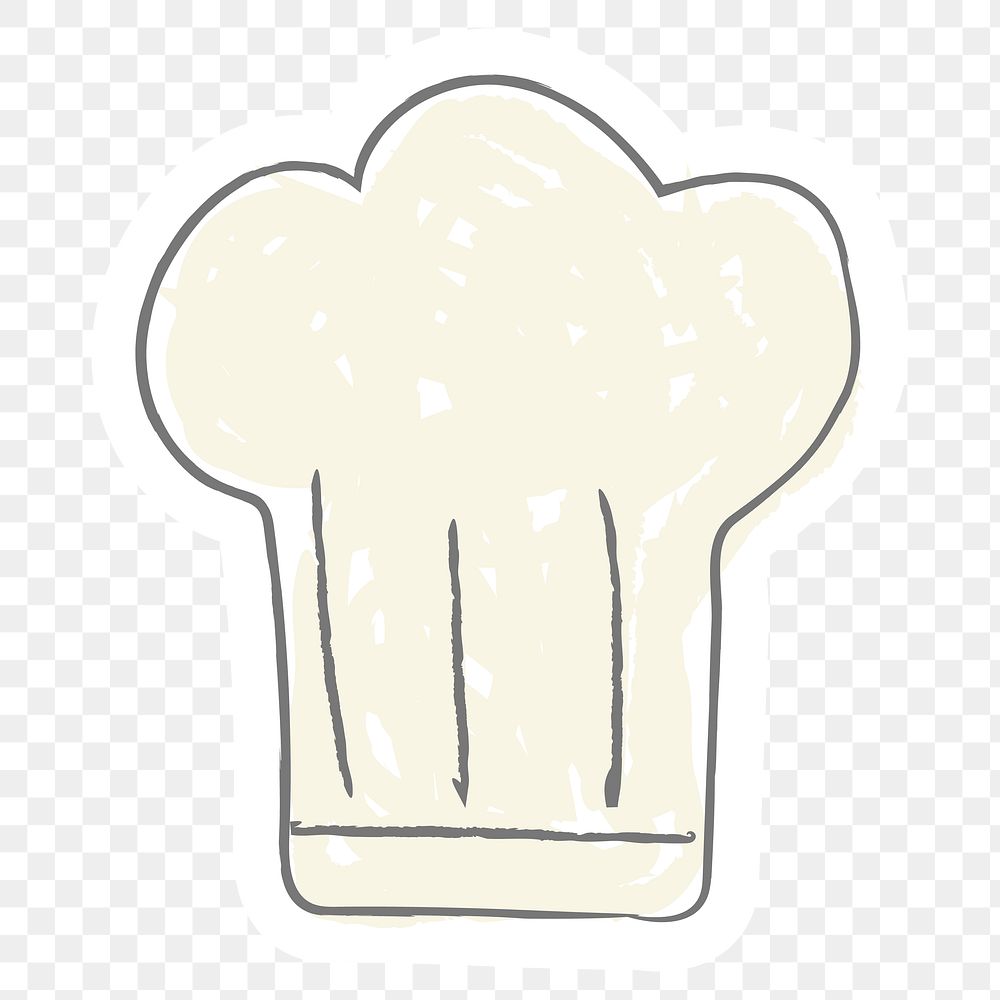 Cute doodle chef hat sticker | Free PNG Sticker - rawpixel