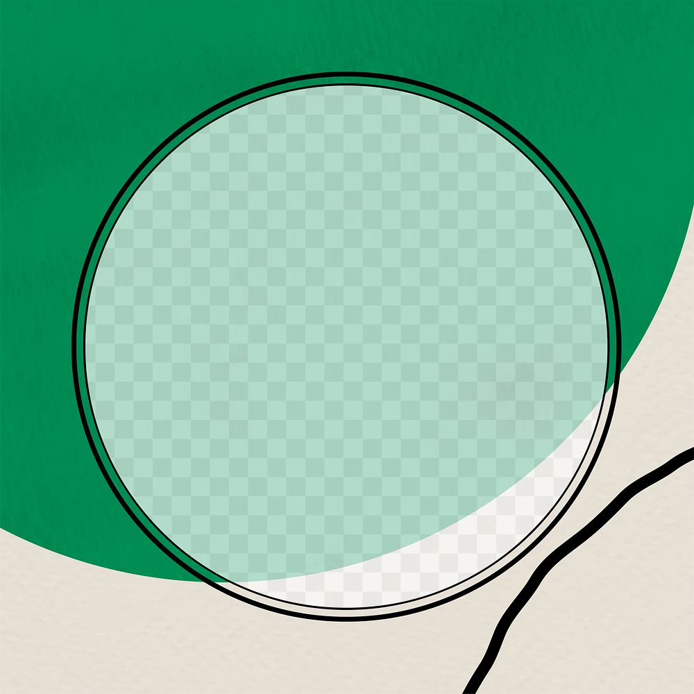 Black round png frame green | Free PNG - rawpixel