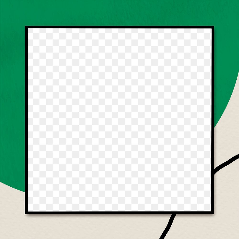 Black Square Frame Png On Green Retro Background Free Transparent Png 2448178