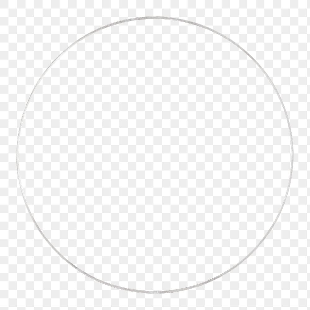 Silver round frame design element | Premium PNG - rawpixel