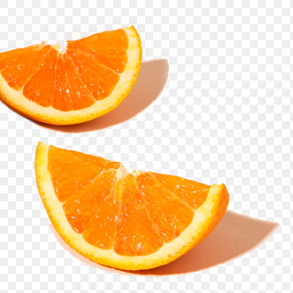 Delicious orange fruit slices photo design element
