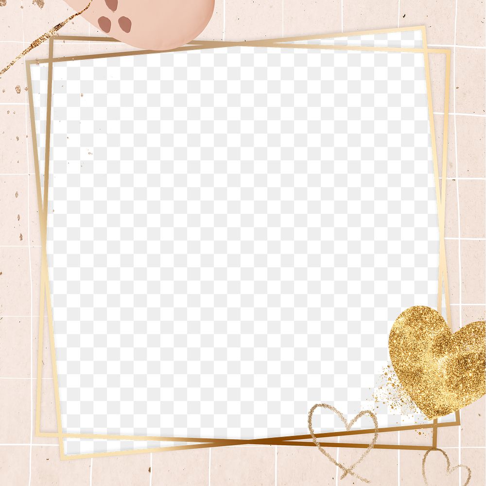 gold shimmering heart png frame royalty free stock transparent png 2602633 rawpixel