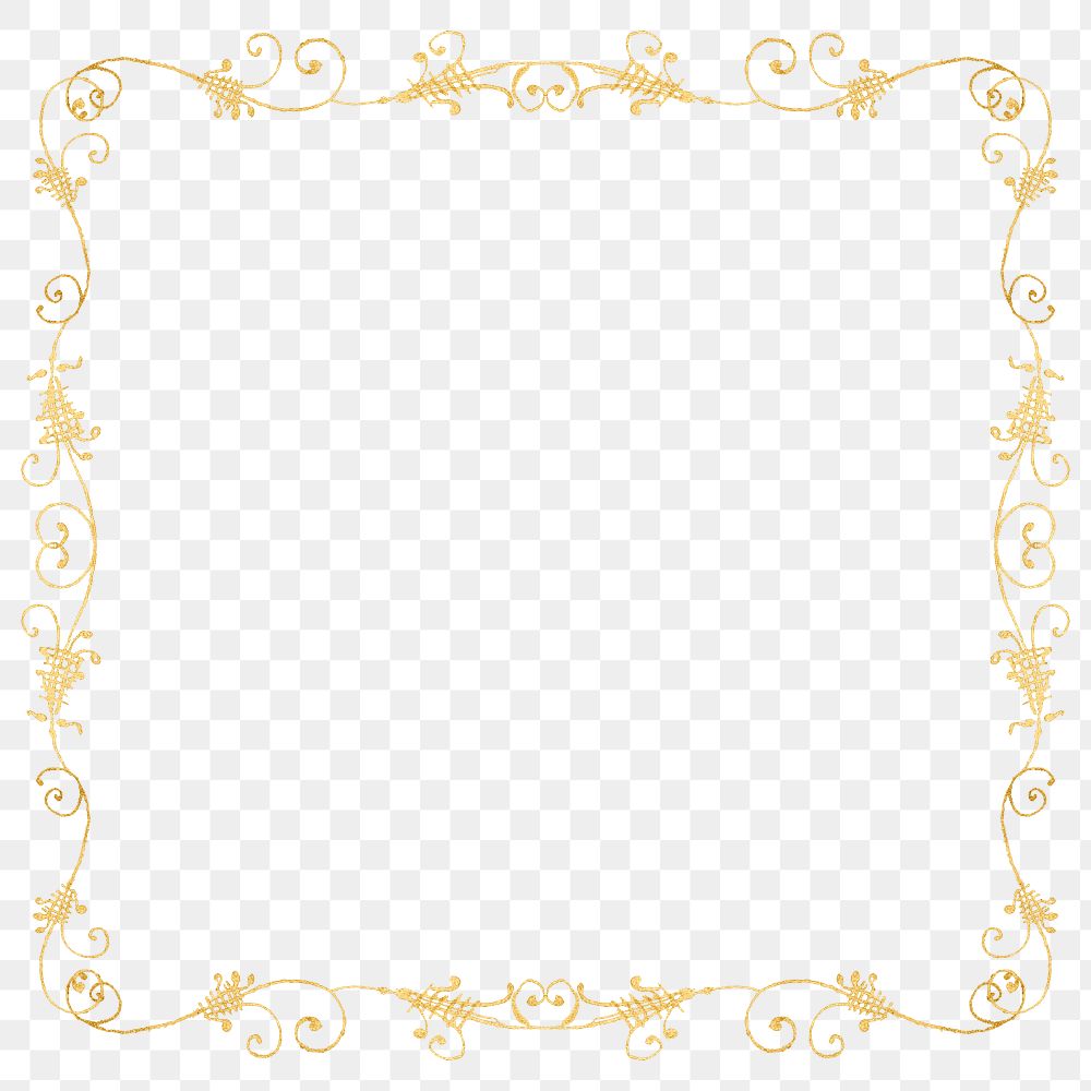 Gold filigree frame border png | Free PNG - rawpixel