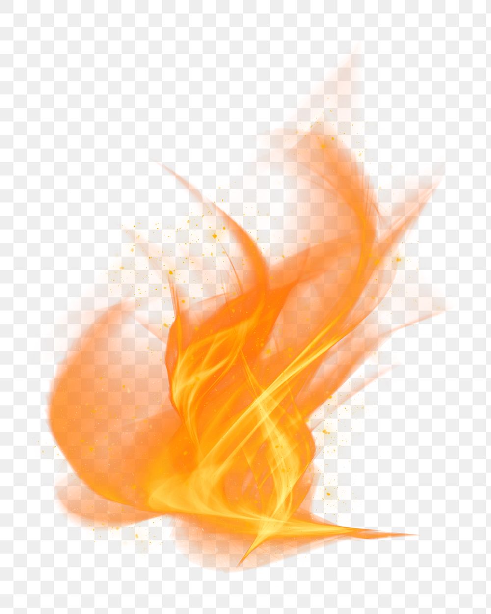 Png retro orange fire flame transparent graphic