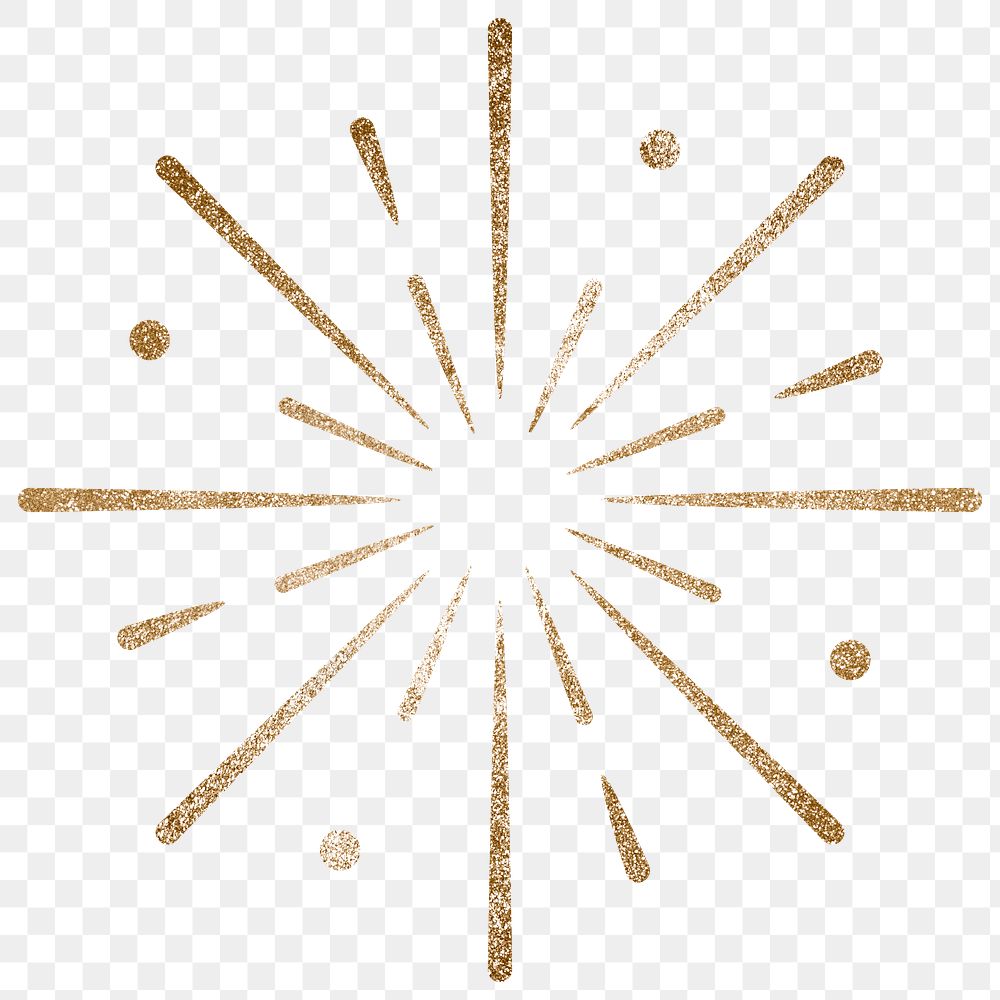 New year firework element transparent png