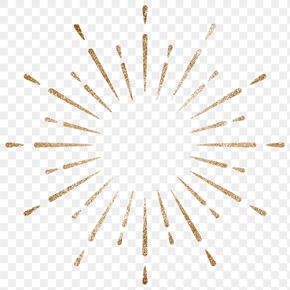 New year firework element transparent png
