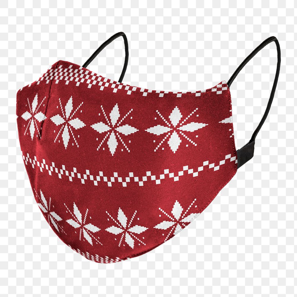 Christmas pattern face mask png for the new normal holidays