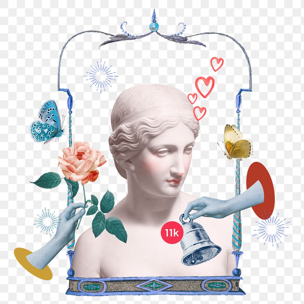 Png Greek goddess statue online dating… | Free stock illustration | High Resolution graphic Png Greek goddess statue online dating notification aesthetic mixed media