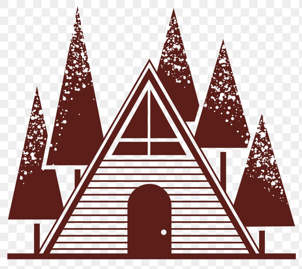 Log cabin logo png business corporate identity illustration