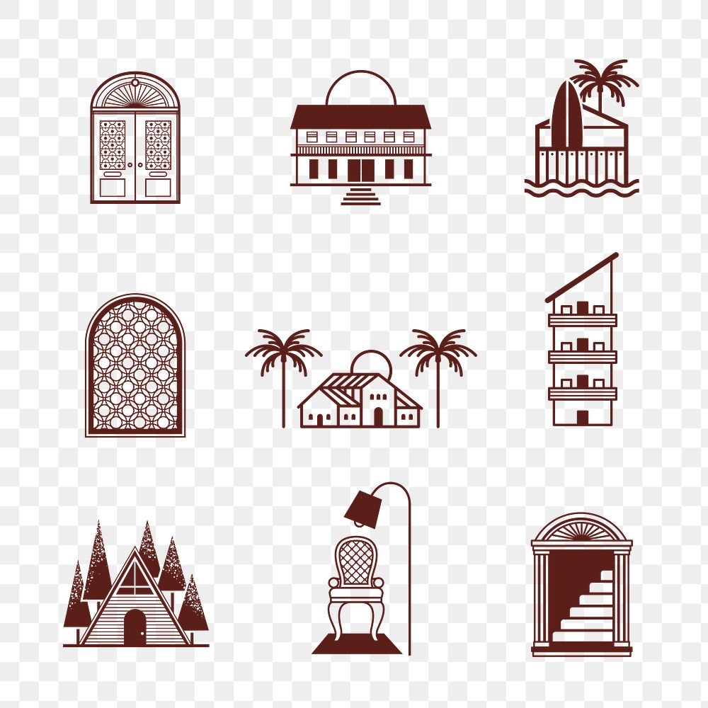 Png hotel logo business corporate identity set