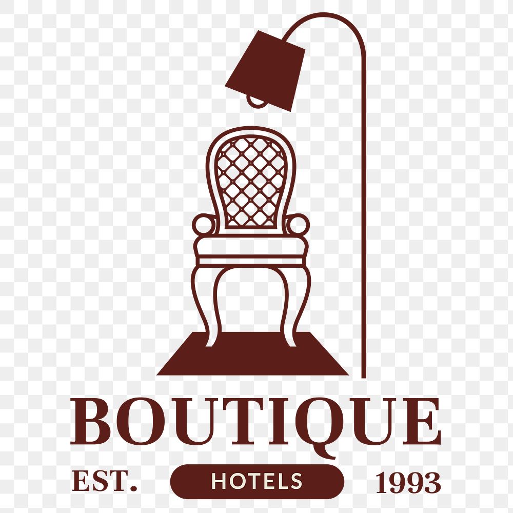 Hotel logo png business corporate identity with boutique hotels text