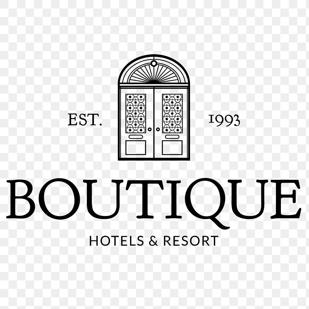 Hotel logo png business corporate identity with boutique hotels and resort message
