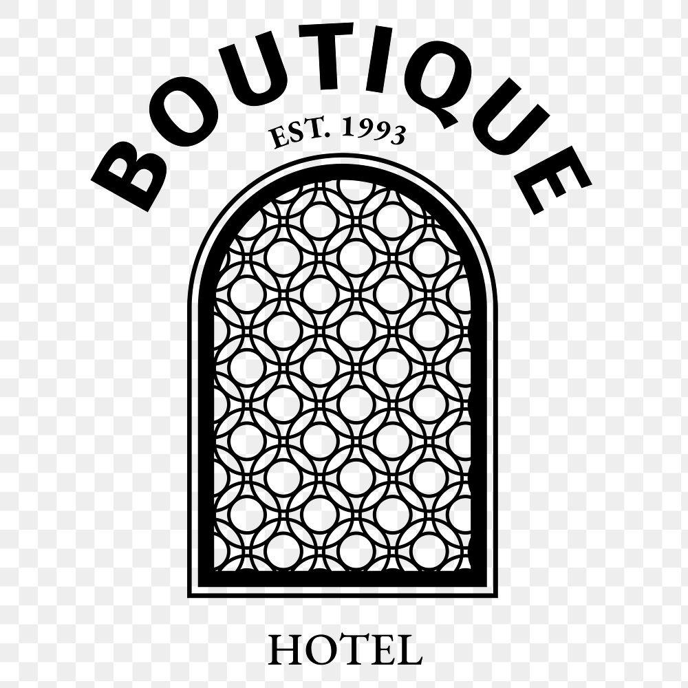 Hotel logo png business corporate identity with boutique hotels text