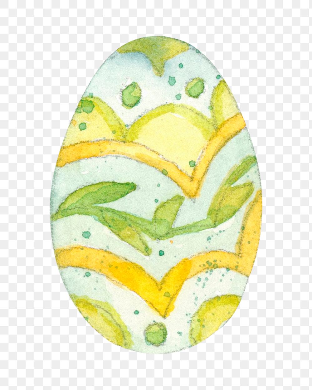 Png Easter egg design element watercolor illustration