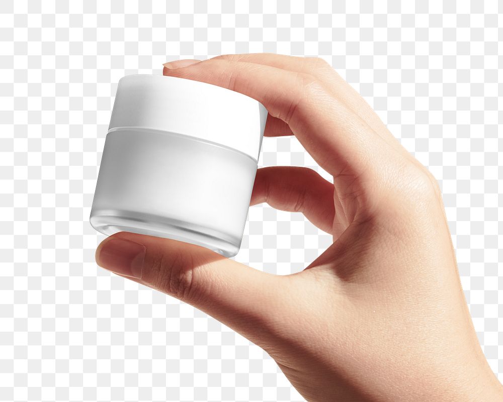 Png cream pod mockup for beauty product packaging