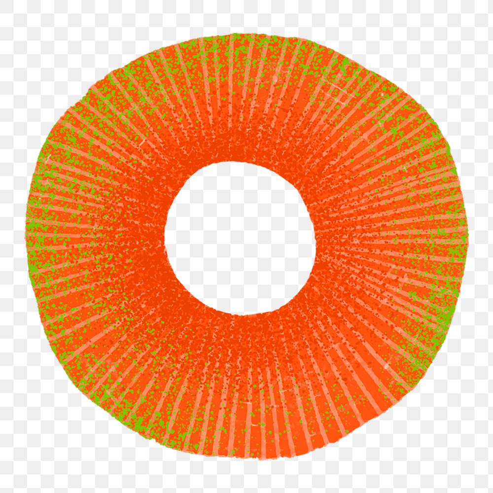 Orange circle png half tone sticker