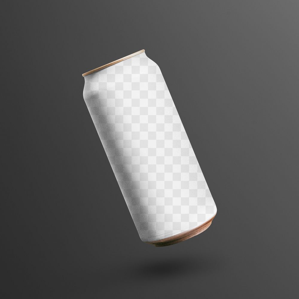Soda can png transparent mockup 