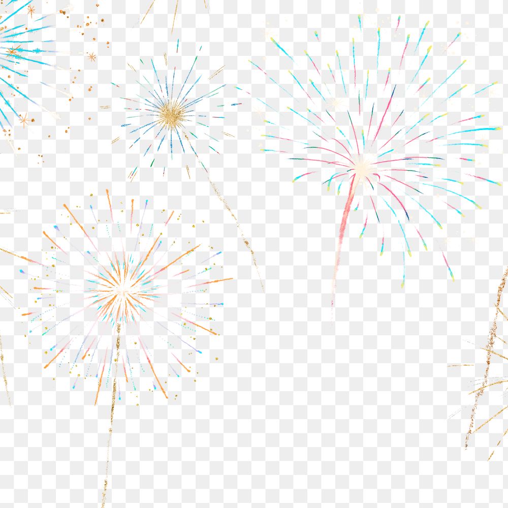 Fireworks png design element for celebration and parties