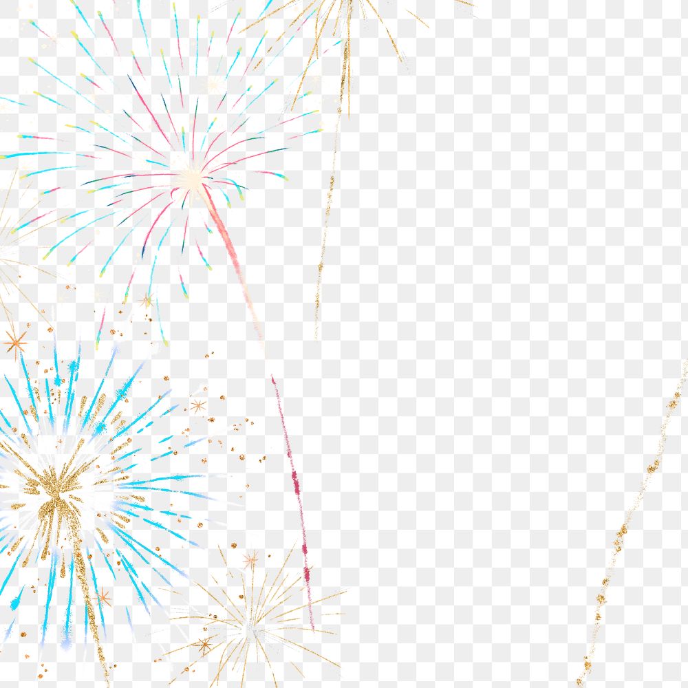Fireworks border png design element