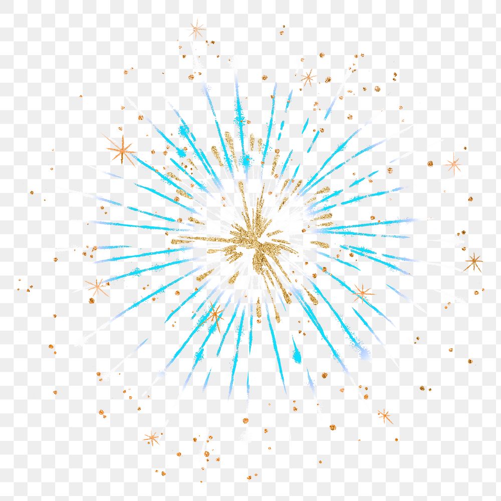 Colorful fireworks png design element