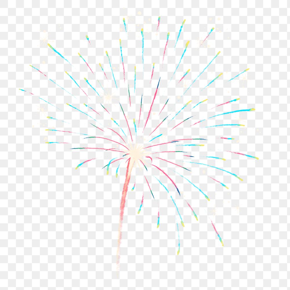 Beautiful firework png design element for celebration