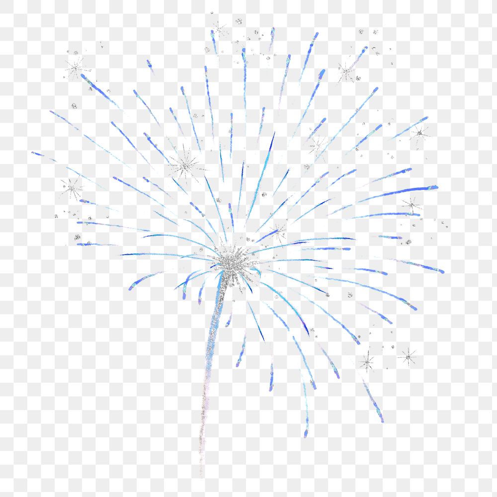 Beautiful firework png design element for celebration