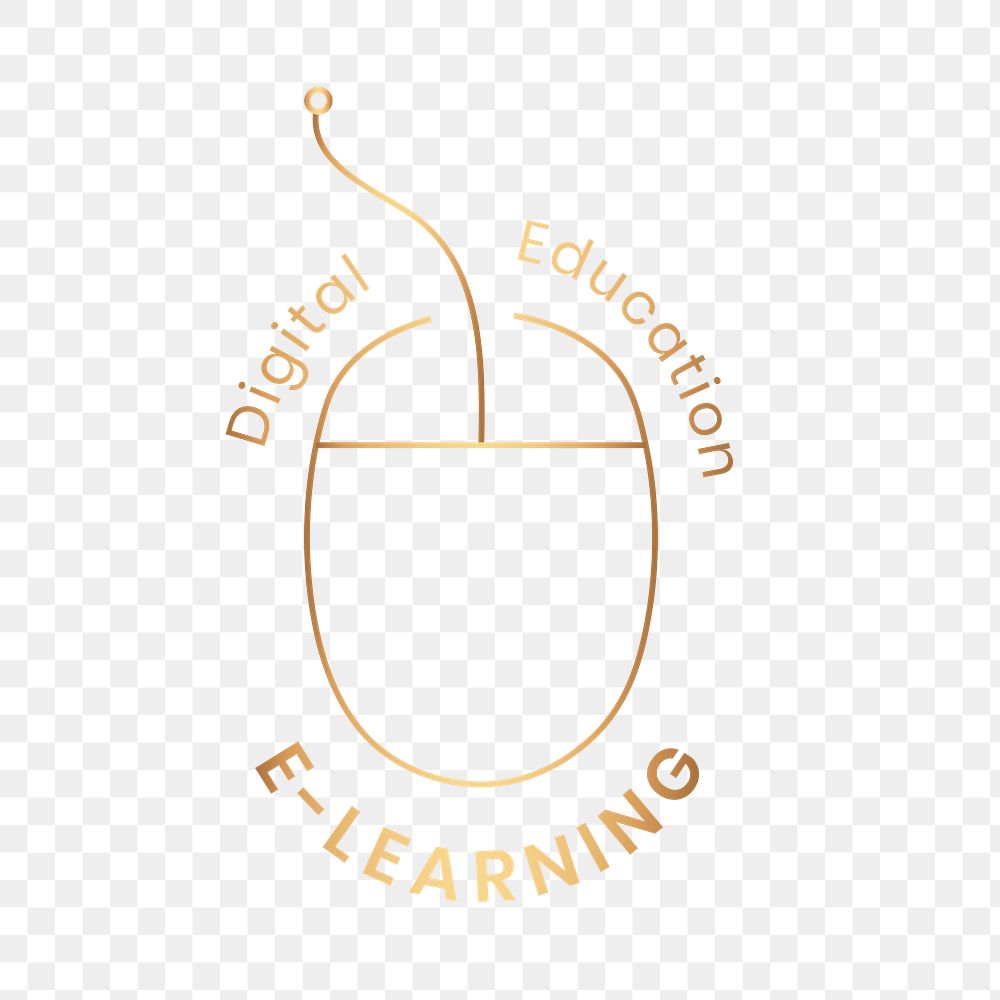 Digital education logo png with computer mouse graphic