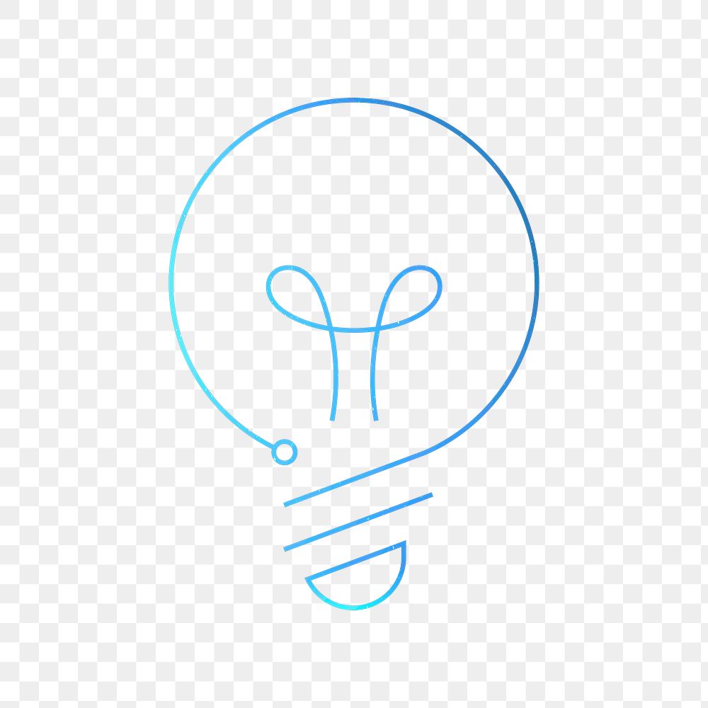 Light bulb education icon png blue digital graphic